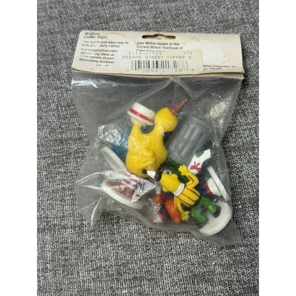 Vintage Sesame Street Cake Toppers Birthday Big Bird Bert Ernie Cookie Monster‎